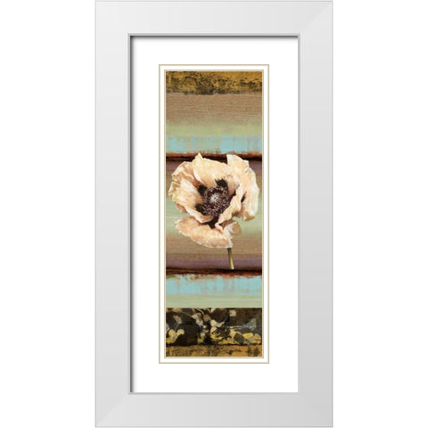 Elemental Poppy I White Modern Wood Framed Art Print with Double Matting by Werbelow, Selina