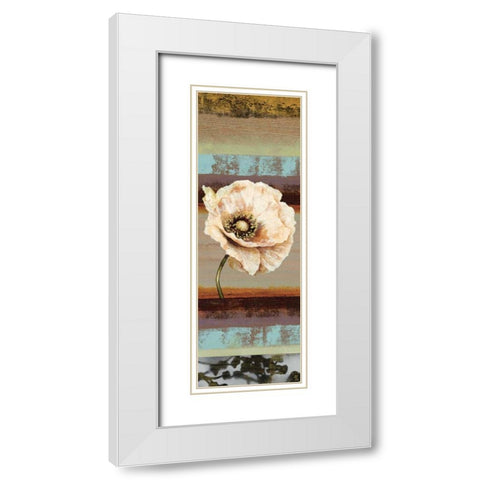 Elemental Poppy II White Modern Wood Framed Art Print with Double Matting by Werbelow, Selina