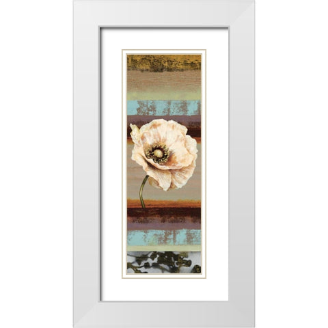 Elemental Poppy II White Modern Wood Framed Art Print with Double Matting by Werbelow, Selina