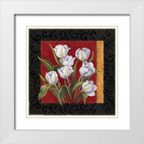 Classique II White Modern Wood Framed Art Print with Double Matting by Wacaster, Linda