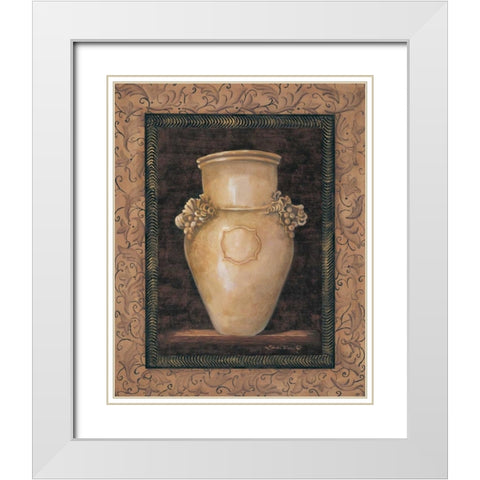 Ancient Pottery II White Modern Wood Framed Art Print with Double Matting by Wacaster, Linda