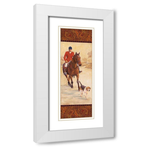 On the Hunt I White Modern Wood Framed Art Print with Double Matting by Wacaster, Linda
