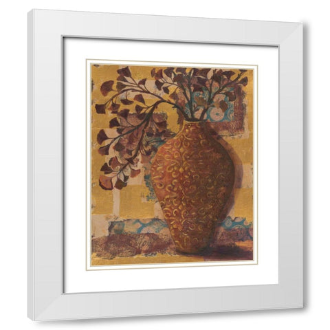 Autumn Arranged II White Modern Wood Framed Art Print with Double Matting by Wacaster, Linda