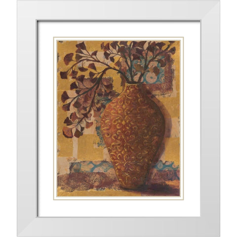 Autumn Arranged II White Modern Wood Framed Art Print with Double Matting by Wacaster, Linda