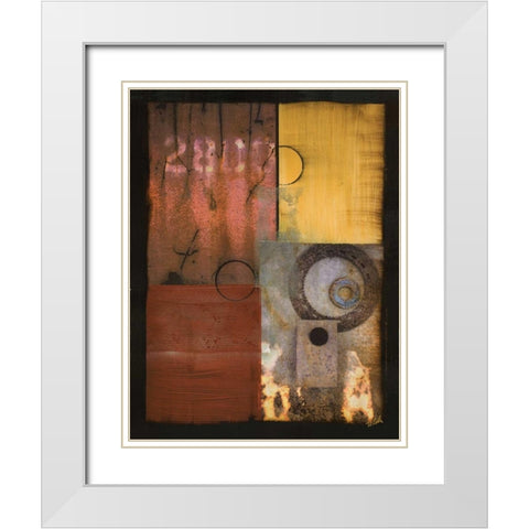Invention I White Modern Wood Framed Art Print with Double Matting by Zelda