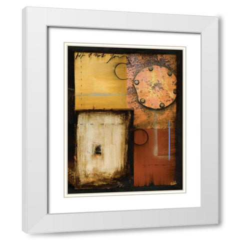 Invention II White Modern Wood Framed Art Print with Double Matting by Zelda