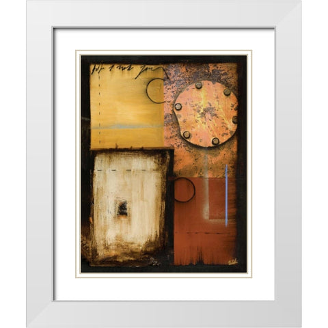 Invention II White Modern Wood Framed Art Print with Double Matting by Zelda
