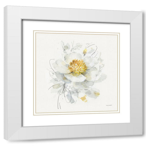 Luminescence 01 White Modern Wood Framed Art Print with Double Matting by Audit, Lisa