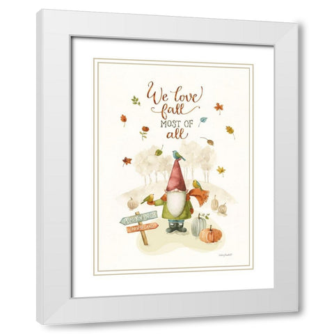 Pumpkin Patch II White Modern Wood Framed Art Print with Double Matting by Audit, Lisa