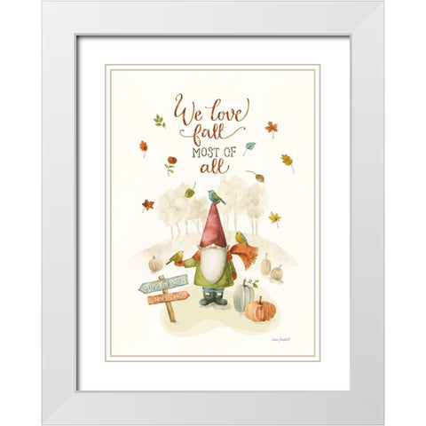 Pumpkin Patch II White Modern Wood Framed Art Print with Double Matting by Audit, Lisa