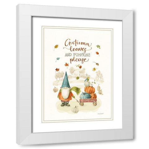 Pumpkin Patch III White Modern Wood Framed Art Print with Double Matting by Audit, Lisa