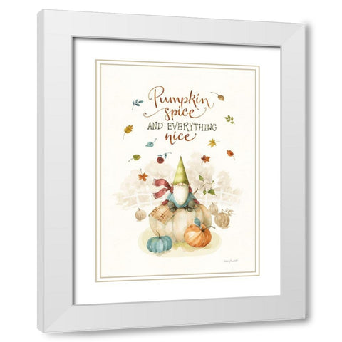 Pumpkin Patch V White Modern Wood Framed Art Print with Double Matting by Audit, Lisa