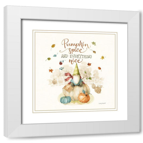 Pumpkin Patch VII White Modern Wood Framed Art Print with Double Matting by Audit, Lisa