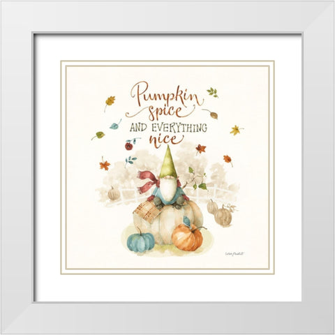 Pumpkin Patch VII White Modern Wood Framed Art Print with Double Matting by Audit, Lisa