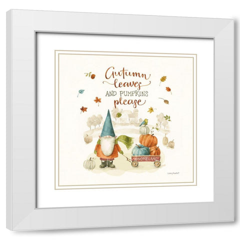 Pumpkin Patch IX White Modern Wood Framed Art Print with Double Matting by Audit, Lisa