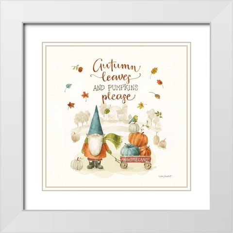 Pumpkin Patch IX White Modern Wood Framed Art Print with Double Matting by Audit, Lisa