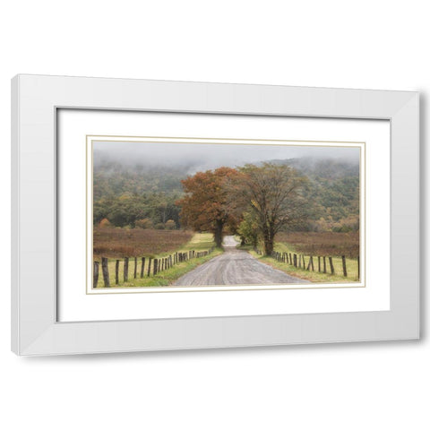 Looking Back White Modern Wood Framed Art Print with Double Matting by Head, Danny
