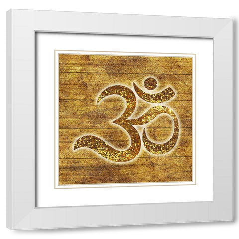Ohm White Modern Wood Framed Art Print with Double Matting by Aesthete