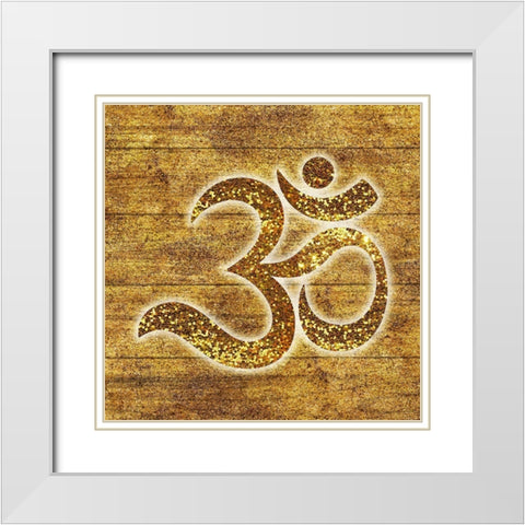Ohm White Modern Wood Framed Art Print with Double Matting by Aesthete