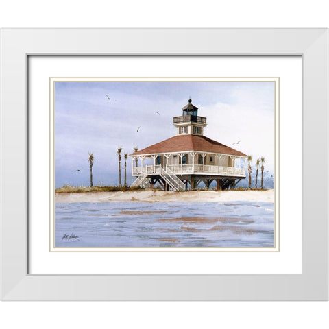 Boca Grand Lighthouse - Fl. White Modern Wood Framed Art Print with Double Matting by Rizzo, Gene
