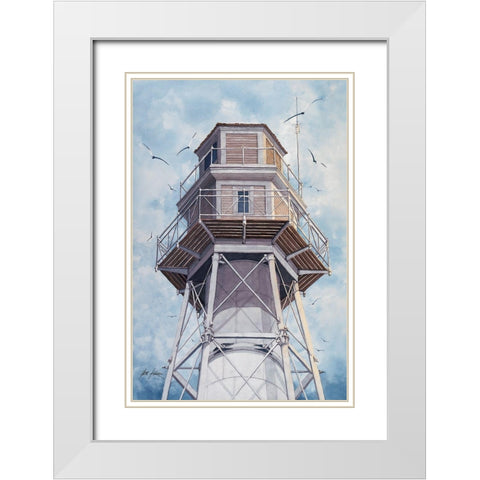Hilton Head Rear Range - N.C. White Modern Wood Framed Art Print with Double Matting by Rizzo, Gene