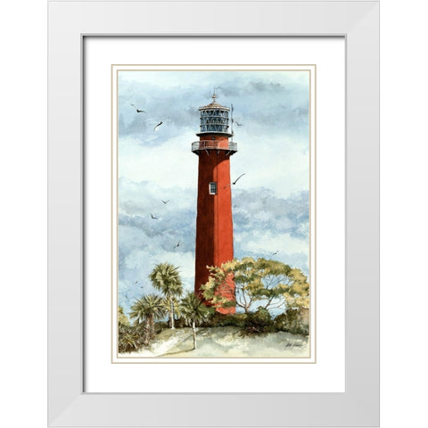 Jupiter Lighthouse-Old - Fl. White Modern Wood Framed Art Print with Double Matting by Rizzo, Gene