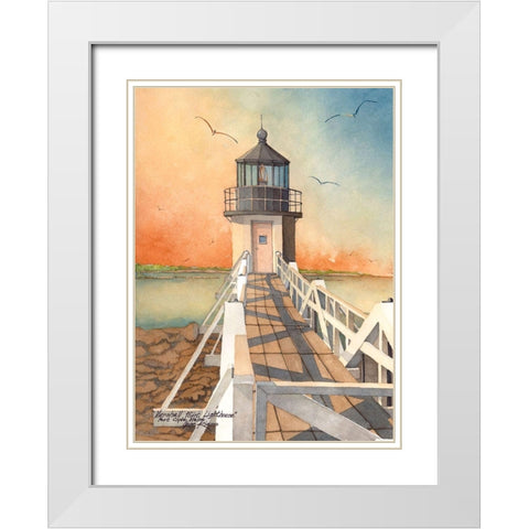 Marshall Point - P.C., Maine White Modern Wood Framed Art Print with Double Matting by Rizzo, Gene