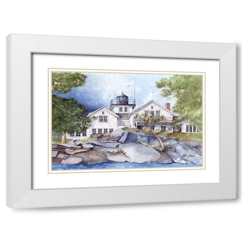 Noank - Connecticut White Modern Wood Framed Art Print with Double Matting by Rizzo, Gene