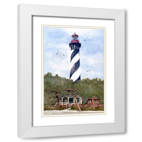 St. Augustine, Florida White Modern Wood Framed Art Print with Double Matting by Rizzo, Gene