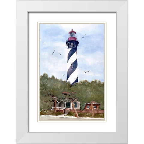 St. Augustine, Florida White Modern Wood Framed Art Print with Double Matting by Rizzo, Gene