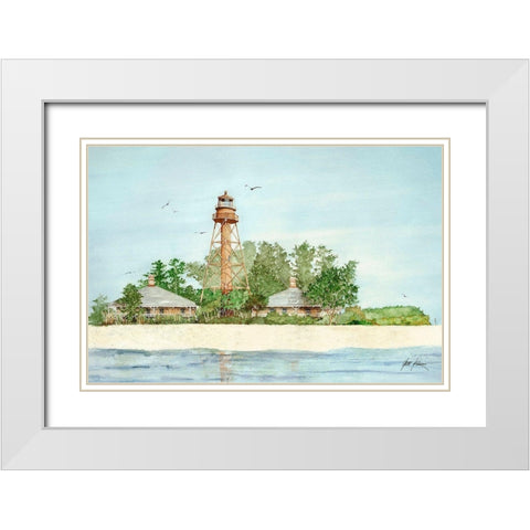 Sanibel Island, Florida White Modern Wood Framed Art Print with Double Matting by Rizzo, Gene