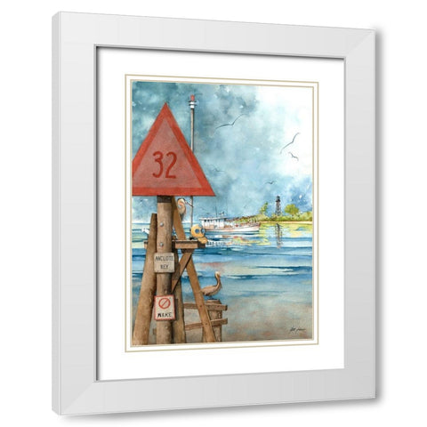 Tarpon Springs, Fl. White Modern Wood Framed Art Print with Double Matting by Rizzo, Gene