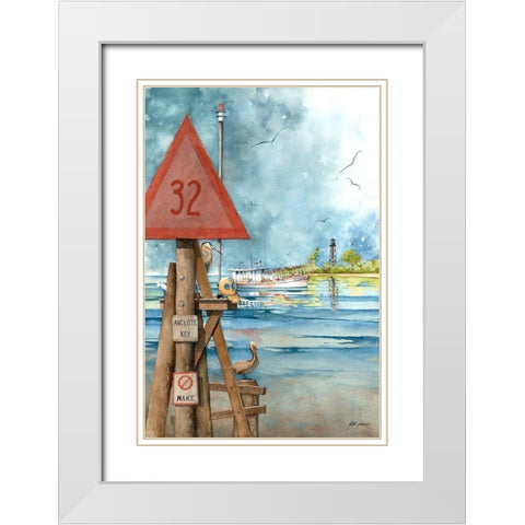 Tarpon Springs, Fl. White Modern Wood Framed Art Print with Double Matting by Rizzo, Gene