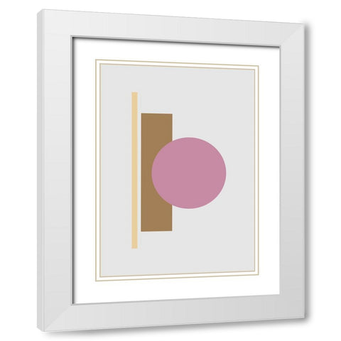 Balance No.1 White Modern Wood Framed Art Print with Double Matting by Ratcliffe, Tiffany