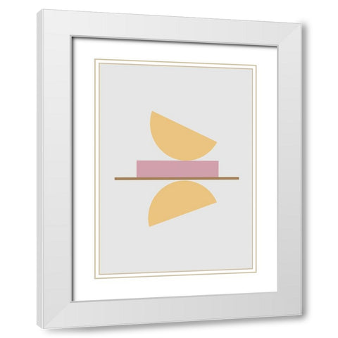 Balance No.2 White Modern Wood Framed Art Print with Double Matting by Ratcliffe, Tiffany
