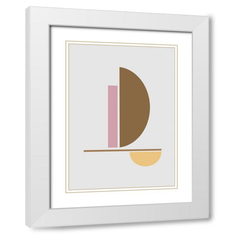 Balance No.3 White Modern Wood Framed Art Print with Double Matting by Ratcliffe, Tiffany
