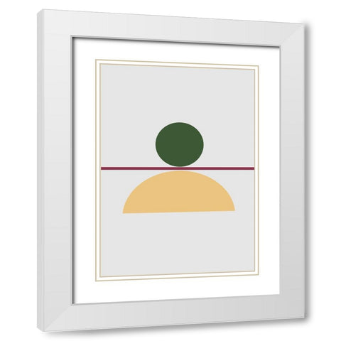 Balance No.5 White Modern Wood Framed Art Print with Double Matting by Ratcliffe, Tiffany