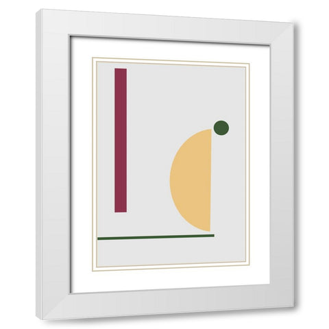 Balance No.6 White Modern Wood Framed Art Print with Double Matting by Ratcliffe, Tiffany