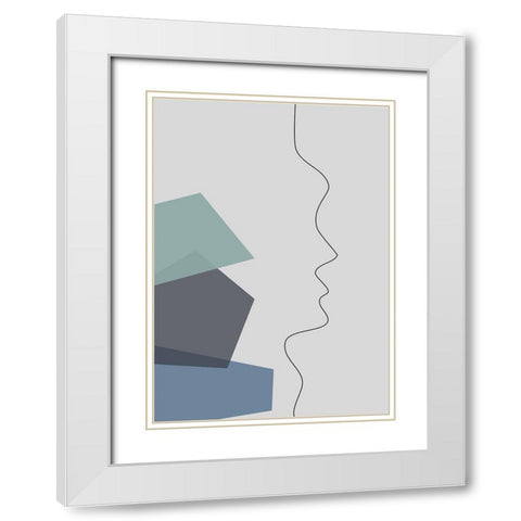 In Your Thoughts No.2 White Modern Wood Framed Art Print with Double Matting by Ratcliffe, Tiffany