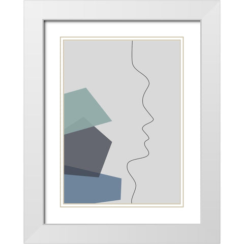 In Your Thoughts No.2 White Modern Wood Framed Art Print with Double Matting by Ratcliffe, Tiffany