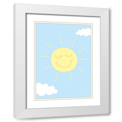 Sunshine White Modern Wood Framed Art Print with Double Matting by Hollie, Jasmine