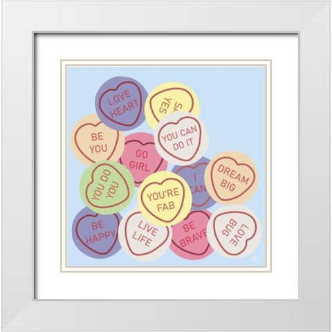 Youre Fab White Modern Wood Framed Art Print with Double Matting by Hollie, Jasmine