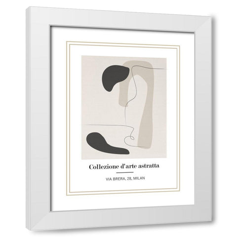 Astratta White Modern Wood Framed Art Print with Double Matting by Ratcliffe, Tiffany