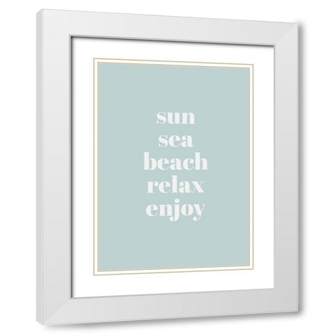 Relax-Enjoy White Modern Wood Framed Art Print with Double Matting by Mi, Suki