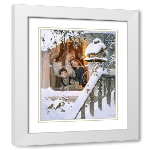 First Served White Modern Wood Framed Art Print with Double Matting by Murray, Alan