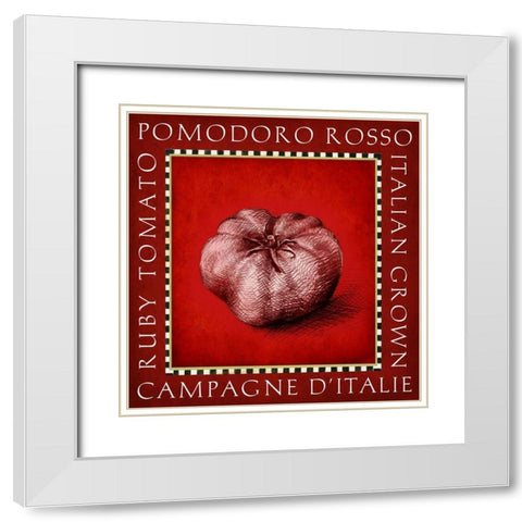 Vegetable Classics II White Modern Wood Framed Art Print with Double Matting by Art Licensing Studio