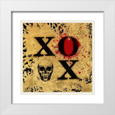 Heart of Gold V White Modern Wood Framed Art Print with Double Matting by Art Licensing Studio