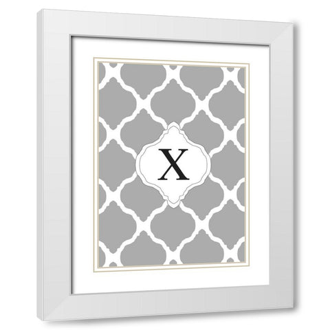X White Modern Wood Framed Art Print with Double Matting by Art Licensing Studio