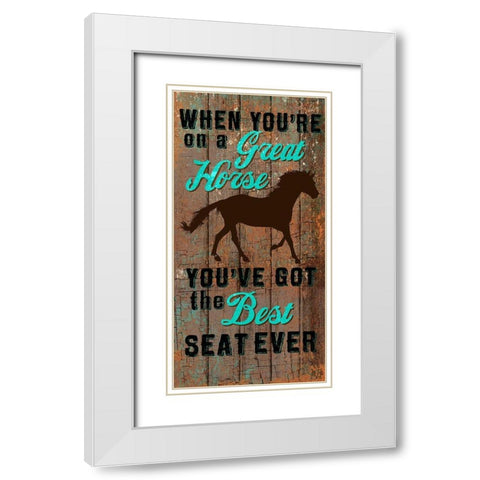 Best Horse White Modern Wood Framed Art Print with Double Matting by Art Licensing Studio