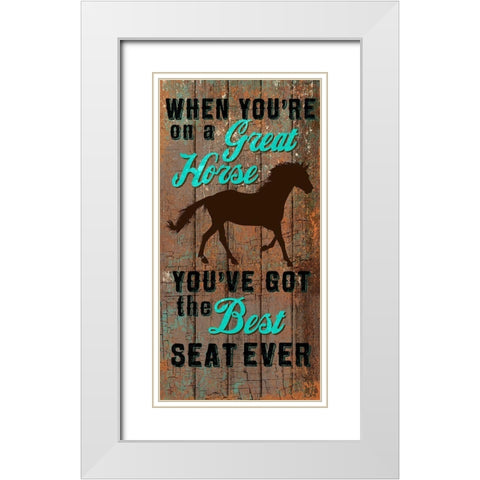 Best Horse White Modern Wood Framed Art Print with Double Matting by Art Licensing Studio